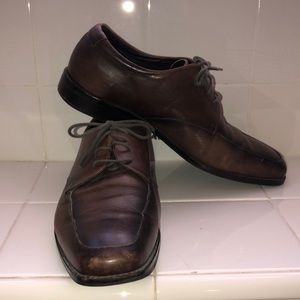 Gordon Rush square toe leather shoes